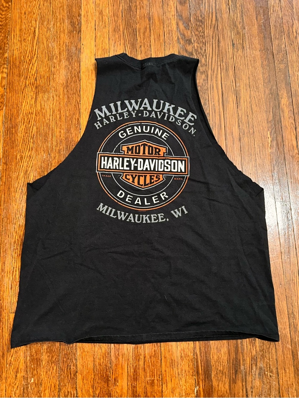 2XL Harley Davidson Black Graphic Tank Top - Picture 3 of 5